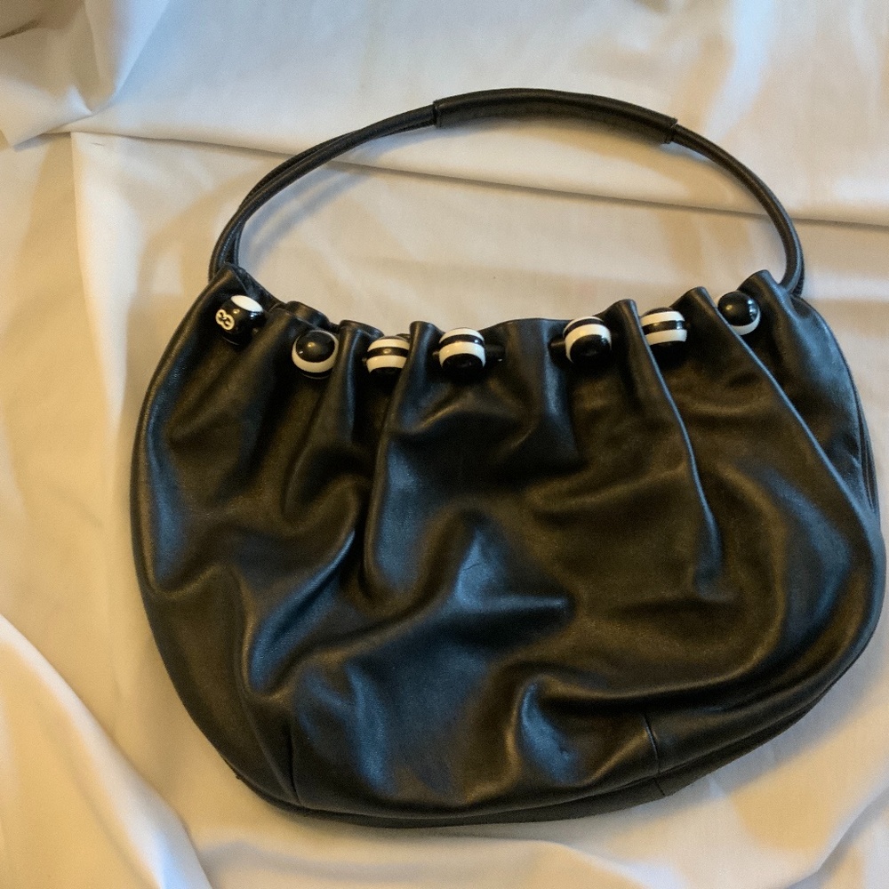 Escada Black Leather Purse